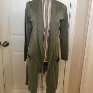 Olive green cardigan